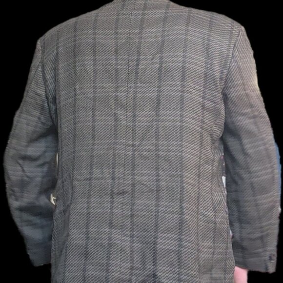 Vintage Murray Goldman Gray Plaid Blazer - Picture 4 of 6